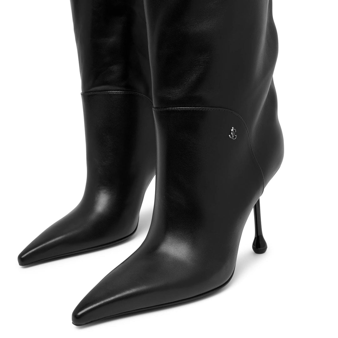 【Jimmy Choo】Cycas KB 95mm レザーハイブーツ Jimmy Choo | Cycas 95 black leather boots | Savannahs