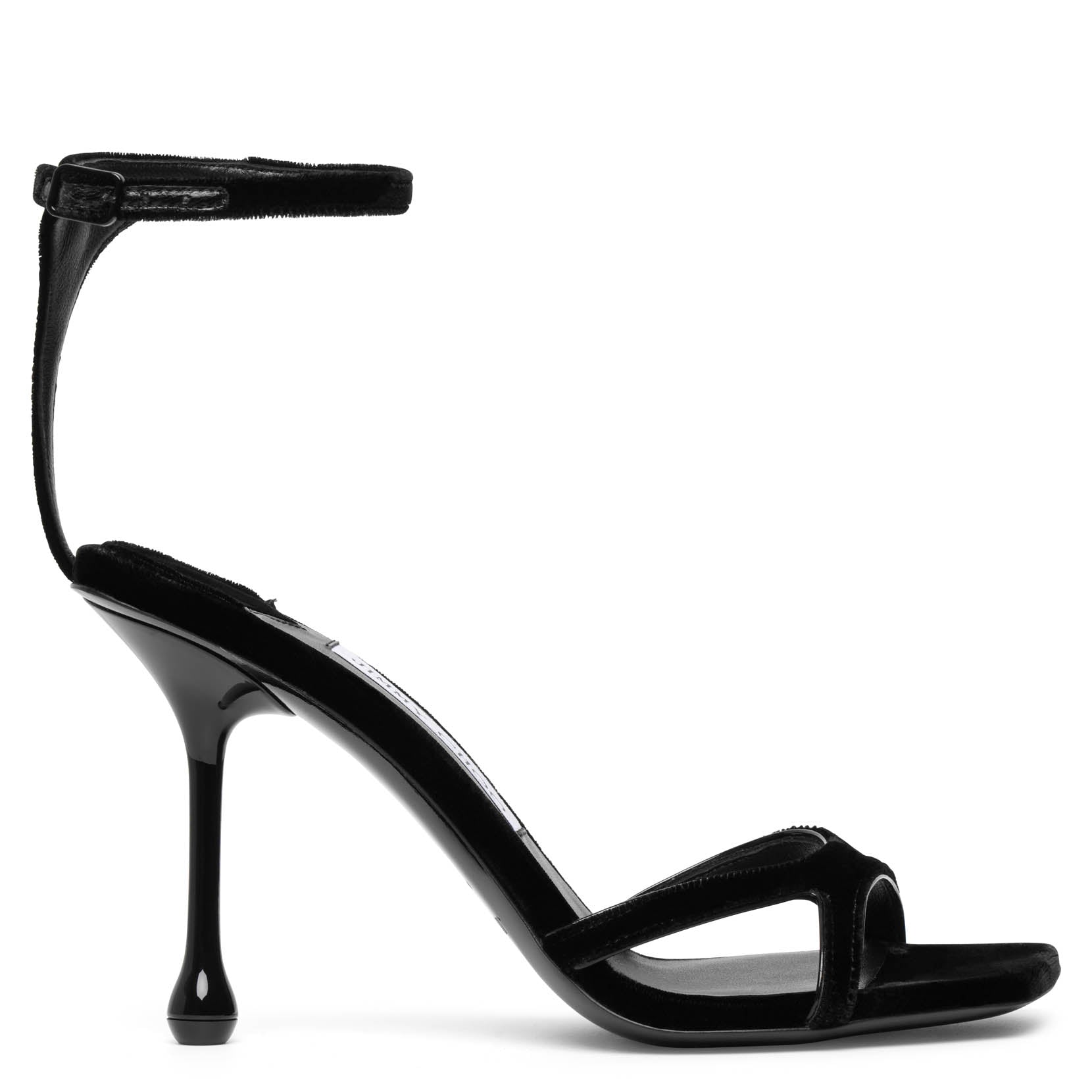 Shop Jimmy Choo Ixia 95 Black Velvet Sandals