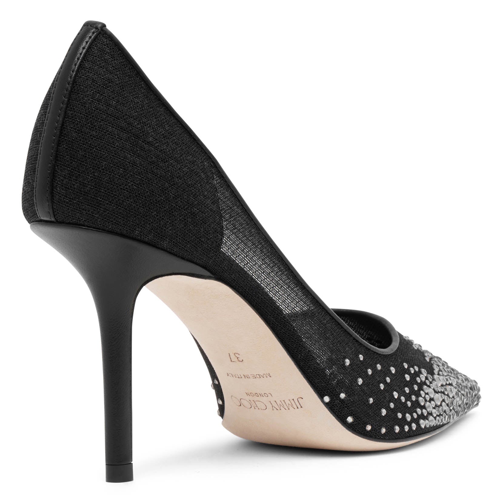 Shop Jimmy Choo Love 85 Black Glitter Pumps