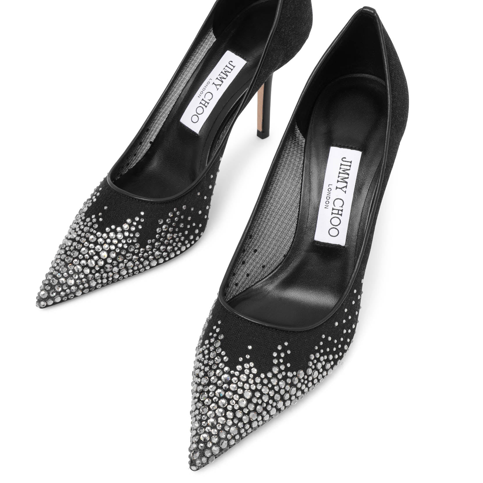 Shop Jimmy Choo Love 85 Black Glitter Pumps