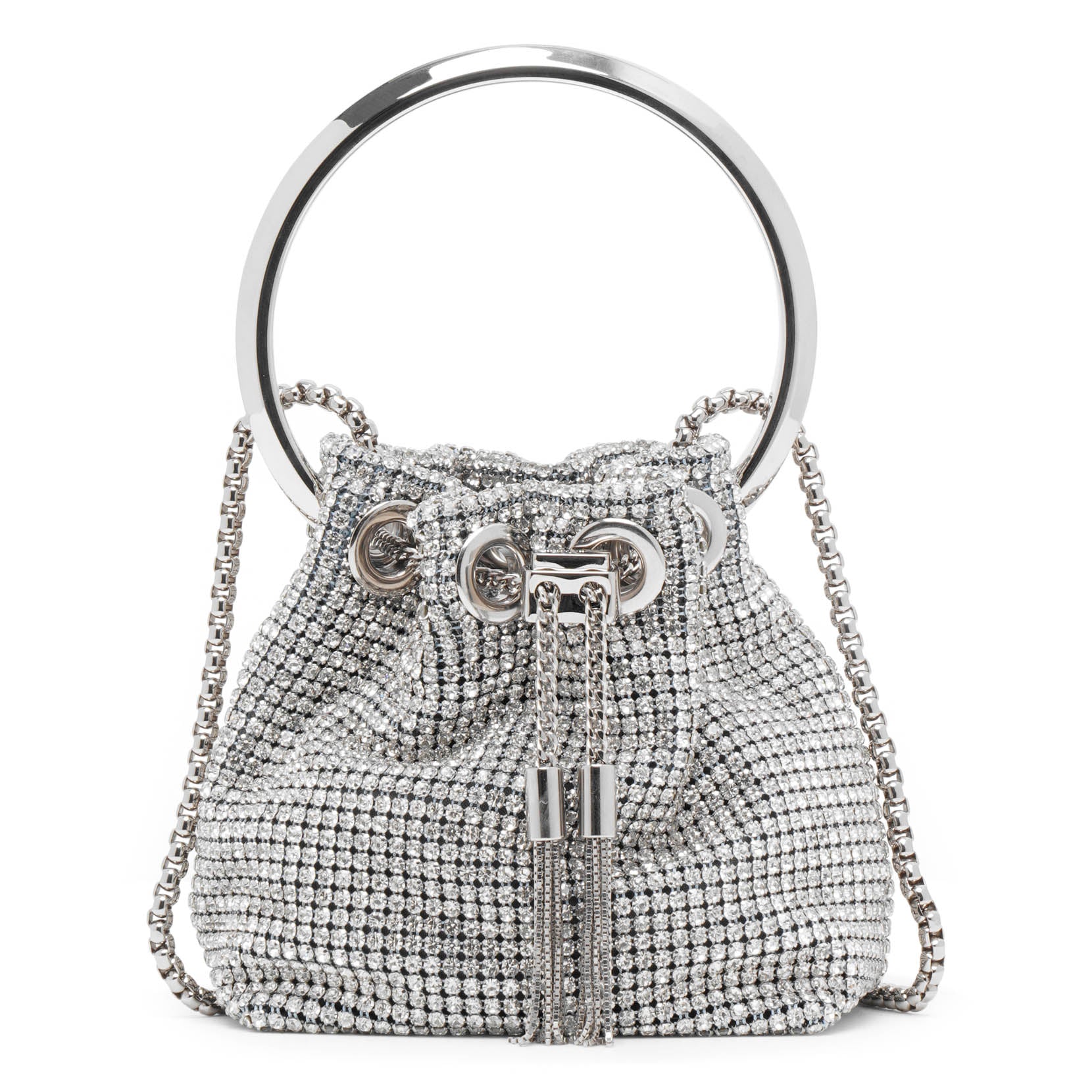 Jimmy Choo | Micro Bon Bon silver bag | Savannahs