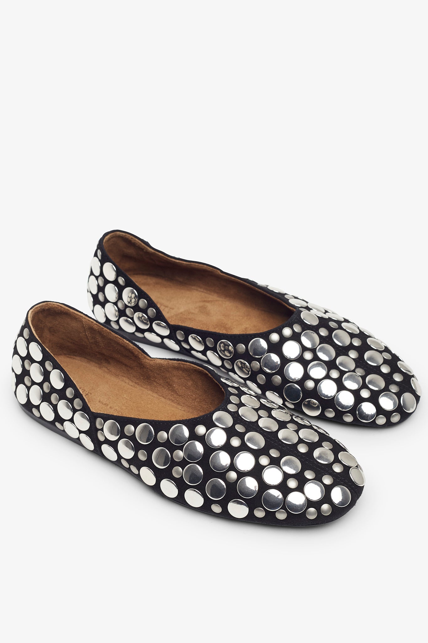 Jane black studs flats