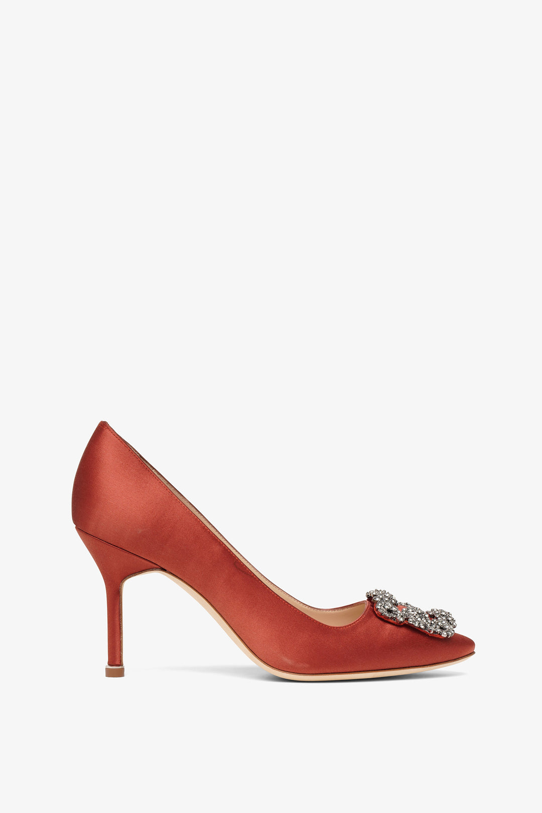 Manolo Blahnik | Hangisi 90 brick satin pumps | Savannahs Manolo Blahnik | Hangisi 90 brick satin pumps | Savannahs