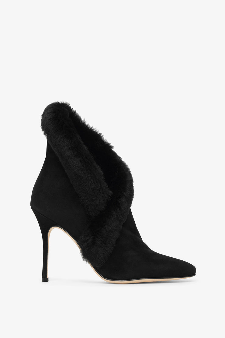 Nestanu 105 black suede booties