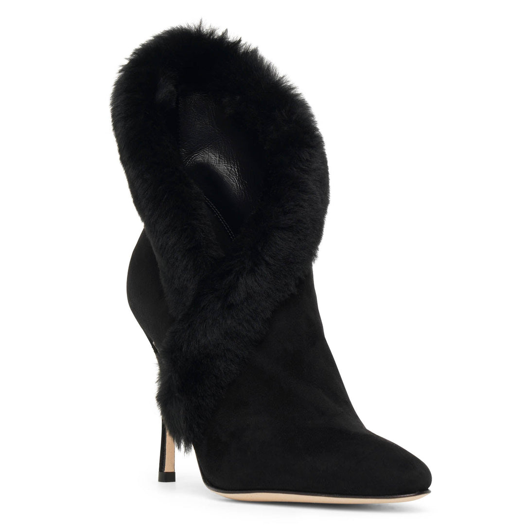【MANOLO BLAHNIK】 Nestanu 105 ankle boots ブーツ Nestanu 105 suede ankle boots in black - Manolo Blahnik