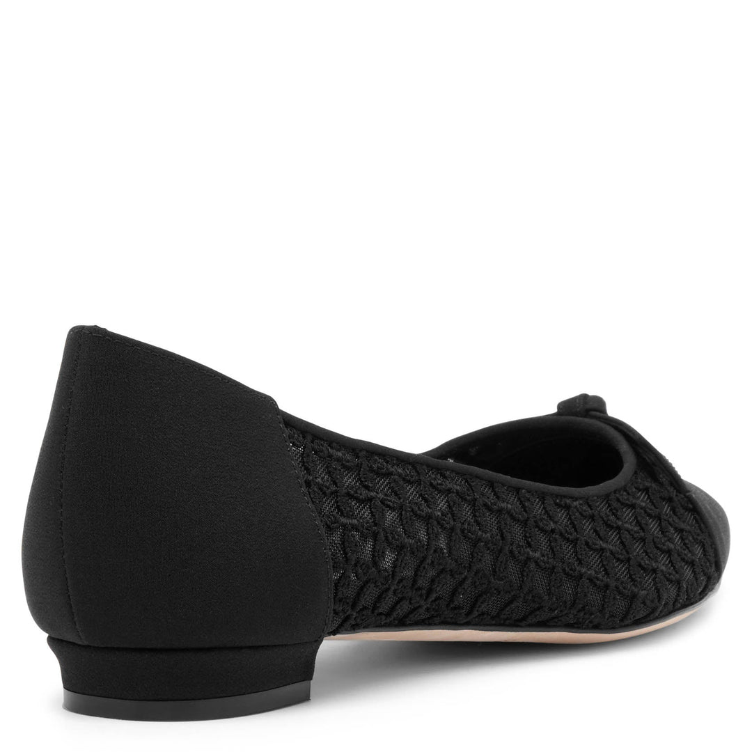 vicky logo tape knit ballet flat