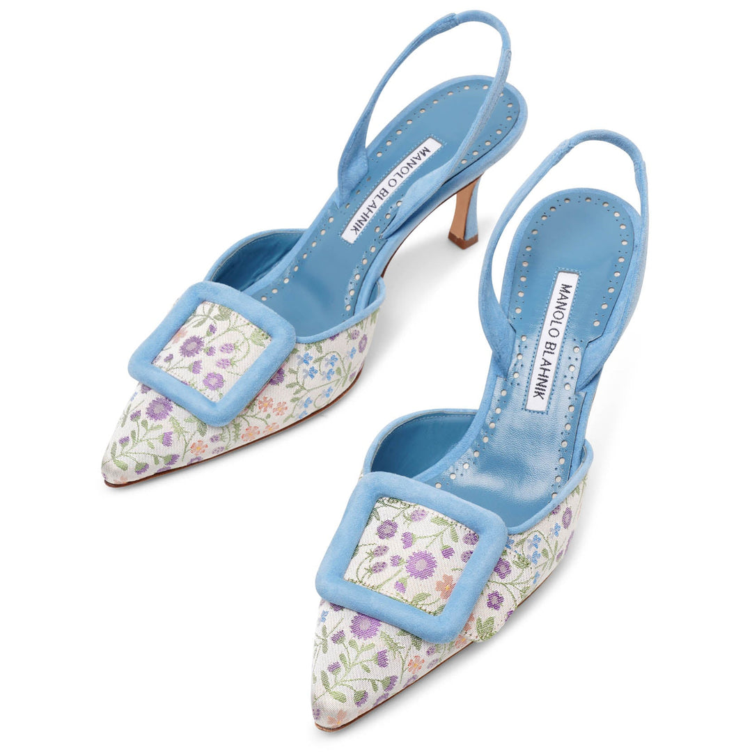 靴 MANOLO BLAHNIK Manolo Blahnik | Chongasa 90 metallic silver leather sandals