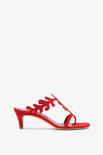 Manolo Blahnik | Hidrag 50 red suede sandals | Savannahs