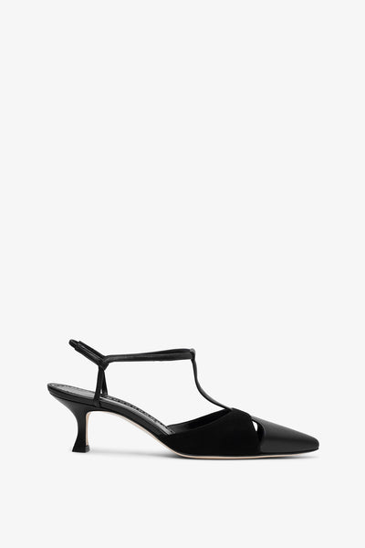 Manolo Blahnik | Turgimod 50 black leather pumps | Savannahs