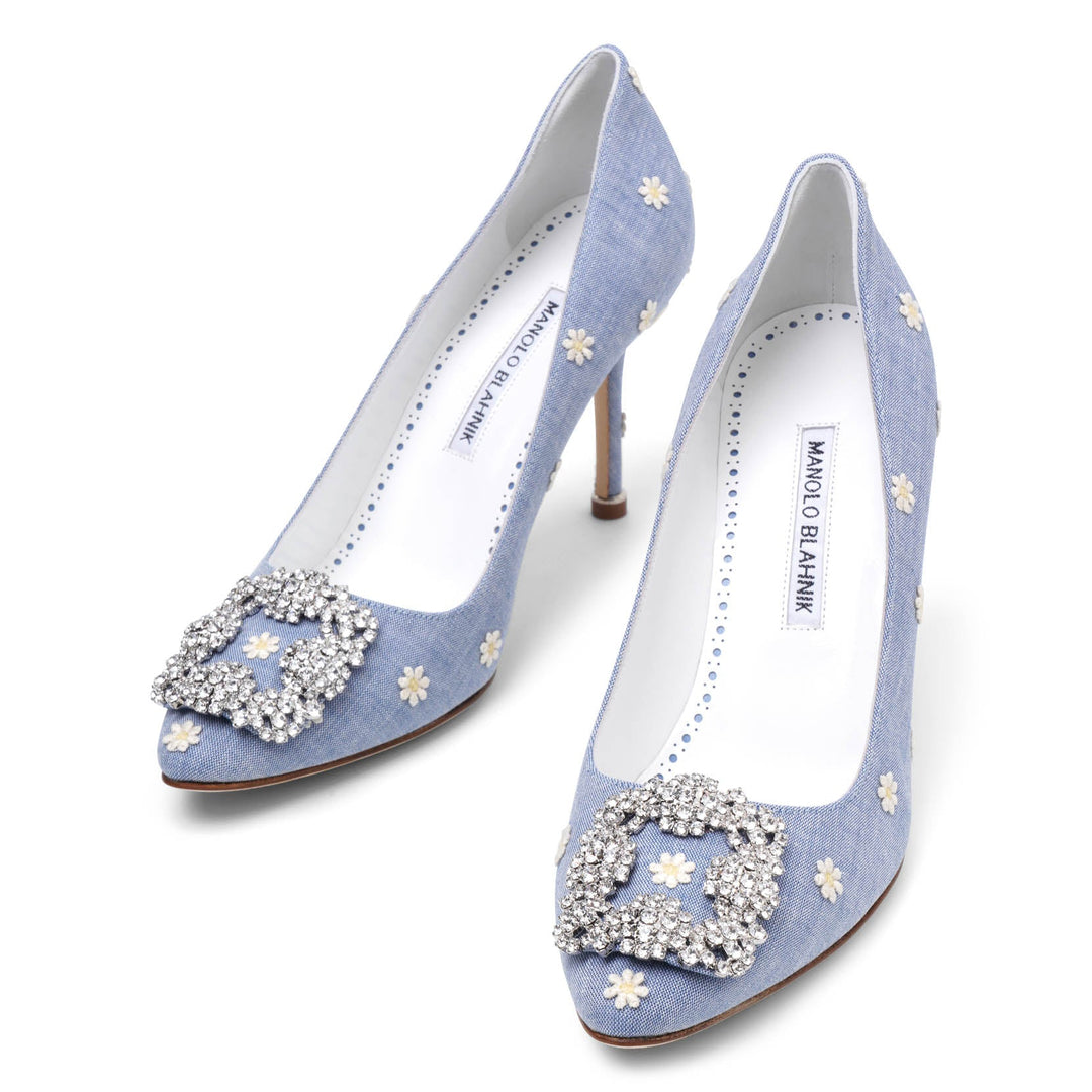 【MANOLO BLAHNIK 】★Hangisi Daisy ballerina shoes MB24526S-Manolo-Blahnik-