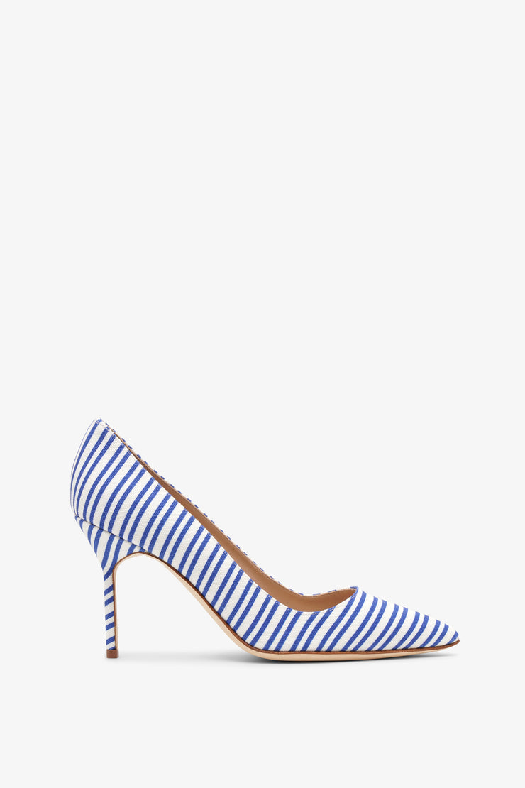 BB 90 blue stripe cotton pumps