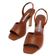 Clotilde 105 brown leather sandals