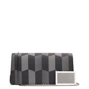 Maygot black and white clutch