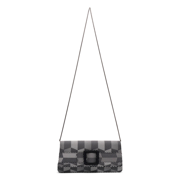 Maygot black and white clutch