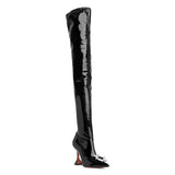Begum latex over-the-knee boots