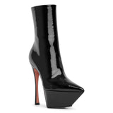 Yigit patent leather ankle boots