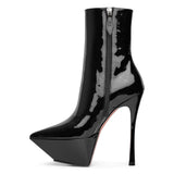Yigit patent leather ankle boots