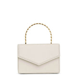 Pernille white leather mini tote
