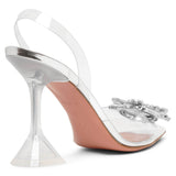 Begum crystal embellished transparent pvc pumps