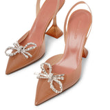 Rosie embellished nude pvc pumps