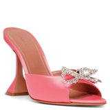 Rosie embellished pink satin mules