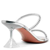Gilda embellished transparent pvc sandals