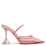 Gilda pink pvc mules