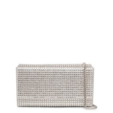 Superamini Paloma silver crystal clutch