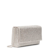 Superamini Paloma silver crystal clutch