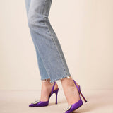 Camelia sling 105 purple satin pumps