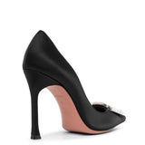 Camelia 105 black satin pumps