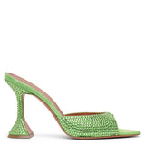 Caroline 95 green crystal mules