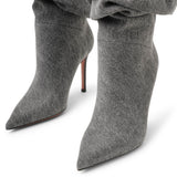 Jahleel 95 grey denim booties