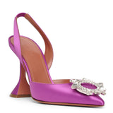 Begum sling 95 purple satin pumps