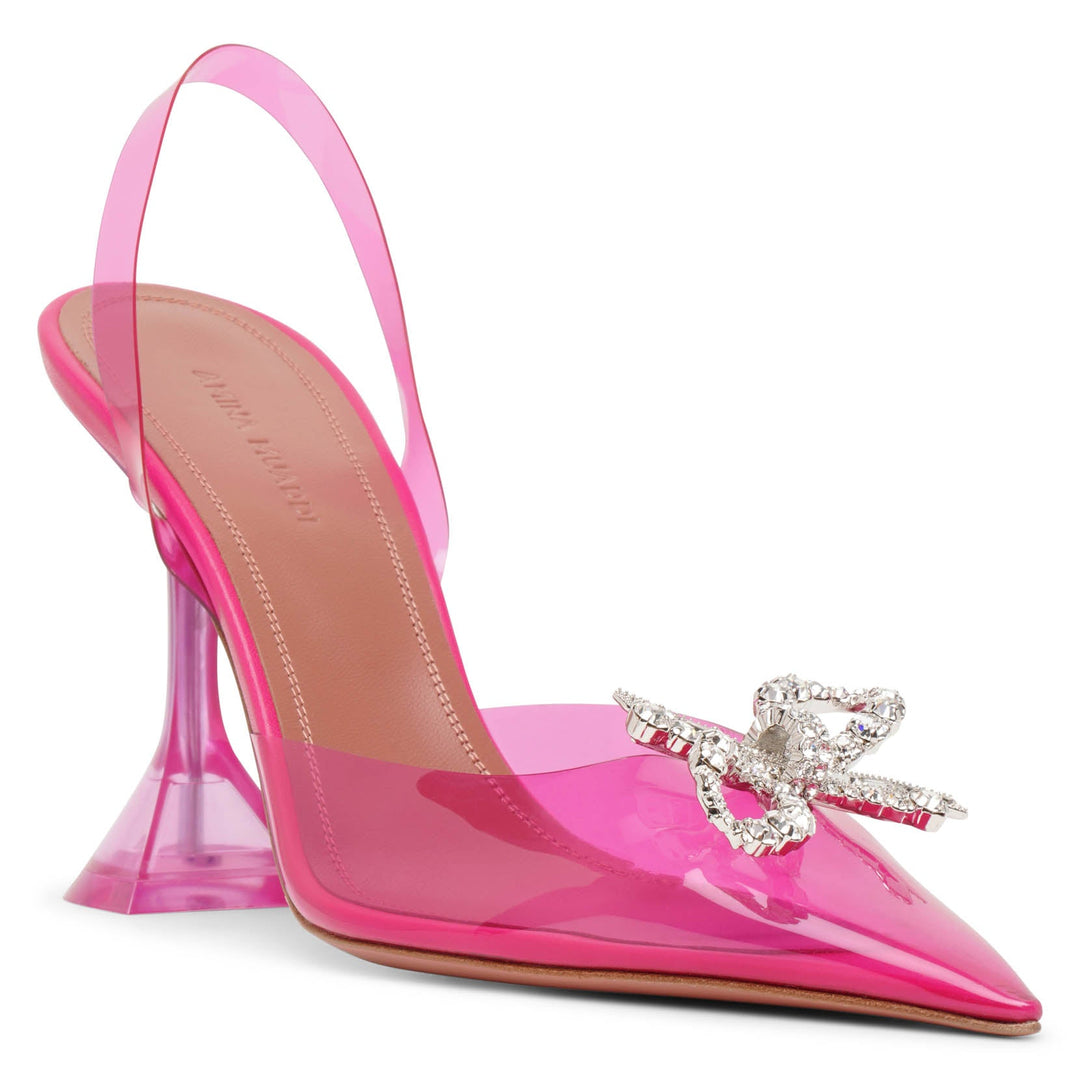 Amina Muaddi / パンプス　EU39.5 ピンク AMINA MUADDI Begum Pink Nappa Leather Slingback Heels - Size