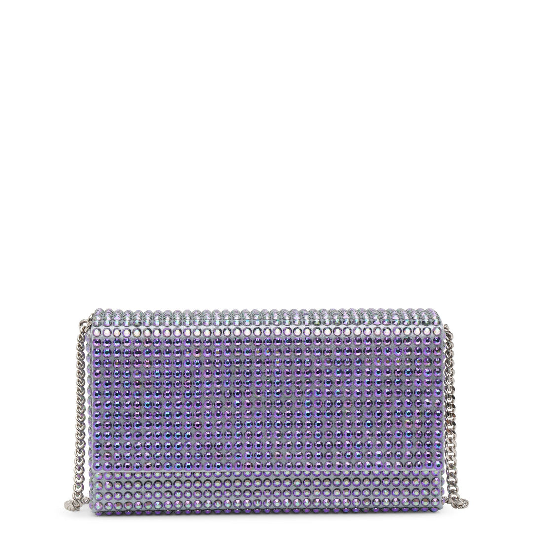 AMINA MUADDI クラッチバッグ パープル系 Amina Muaddi | Superamini paloma purple crystal clutch