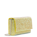 Superamini paloma yellow crystal clutch