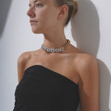 Matthew choker gold crystal necklace