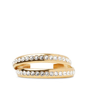 Jahleel bangle gold white crystal bracelet