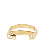 Jahleel bangle gold white crystal bracelet