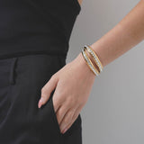 Jahleel bangle gold white crystal bracelet