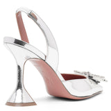Begum sling 95 silver mirror patent pumps