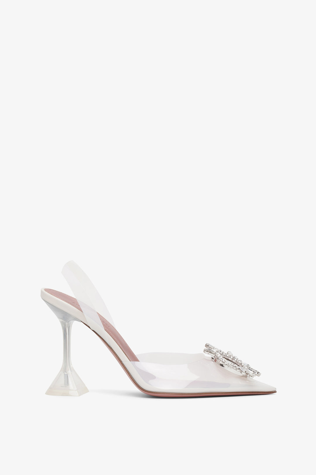 Amina Muaddi | Begum sling 95 beige pvc pumps | Savannahs
