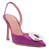 Camelia sling 90 purple satin pumps