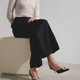 Camelia sling 60 black leather pumps