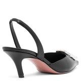 Camelia sling 60 black leather pumps