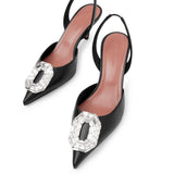 Camelia sling 60 black leather pumps