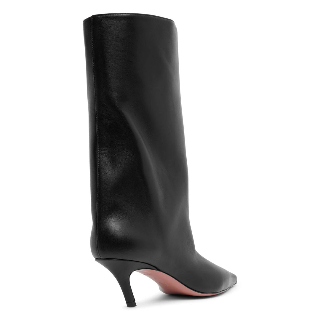 Amina Muaddi | Fiona 60 black leather boots | Savannahs