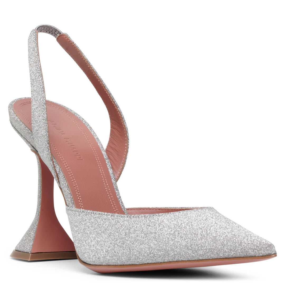 Amina Muaddi | Holli sling 95 glitter pumps | Savannahs