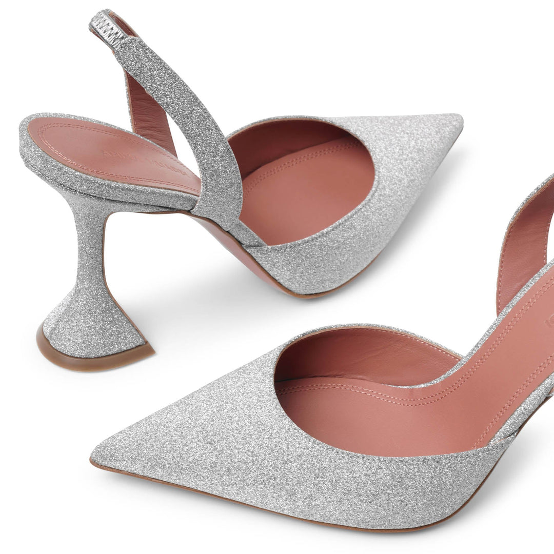 Amina Muaddi | Holli sling 95 glitter pumps | Savannahs